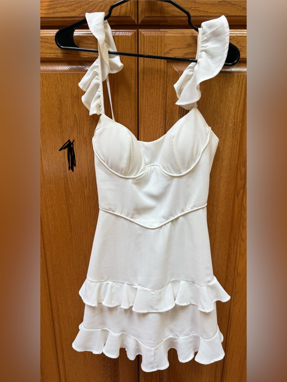 White Hello Molly Ruffled Sundress with Sweetheart Bodice